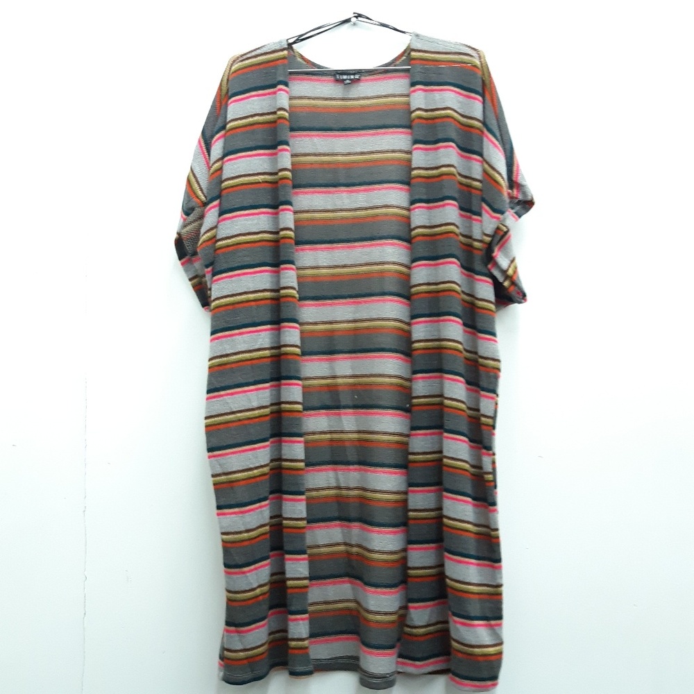Multi color stripes cardigan